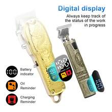 LQT Professional Hair Clippers & Beard Grooming Kit, Cordless Electric Hair Clippers For Men, USB Charging Tools For Men, Portable Electric Shavers, Household Barber Supplies, Christmas Dad Gifts, Men's Gifts - Multicolor - View 7