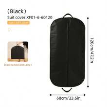 1pc Travel Garment Protector Set, Dustproof Cover Bag, Hanging Dress Bag For Dresses, Wardrobe Hanging Garment Dust Cover Bag, Thick Down Jacket Storage Bag