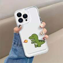 Funda para teléfono Dinosaur Fireball Fun: ¡Qué aventura rugiente! Compatible con teléfonos ,  17,  16 Pro Max,  15 Pro Max,  13 y  12. Fabricada en TPU para una protección eficaz contra golpes y caídas. Un regalo perfecto para niños, estudiantes, amantes de los dinosaurios, cumpleaños y cualquier ocasión divertida. - transparente - Ver 6