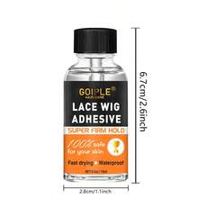 Pegamento súper fuerte para pelucas GOIPLE, adhesivo impermeable para pelucas frontales de encaje, agente de unión invisible, pegamento transparente para pelucas de secado rápido - Pegamento para peluca - Ver 12