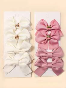 8pcs/set Metallic Decorated Hair Clips For Girls, Kids - Multicolor - View 5