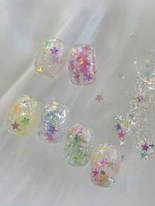 1 boîte Décorations pour ongles de la série Jeunesse Dreamy Girl Star Meng Meng avec paillettes et sequins, composants pour ongles, accessoires, fournitures pour ongles, ongles Y2K - Multicolore - Voir 3