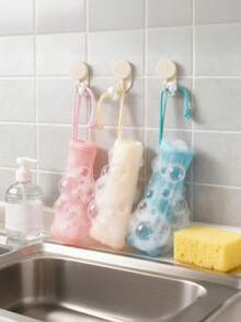 肥皂起泡网、泡沫网、肥皂起泡网、手揉泡沫洁面乳、洁面乳、肥皂袋、小网袋 - 均碼 - 查看 4