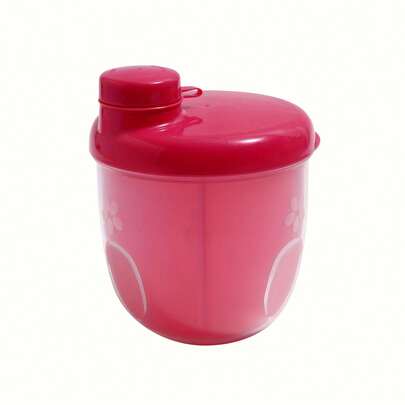 New Printed 3-Grid Baby Travel Food Formula Dispenser, Milk Powder Container, Portable Multi-Functional Storage Box, Snack Organizer, Suitable For Outdoor Baby Feeding