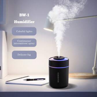 1 pieza Humidificador de aromaterapia de niebla para interiores, lámpara de aromaterapia LED colorida decorativa para dormitorio, pulverización a nivel nano, funcionamiento de larga duración, alimentación por USB, adecuado para viajes, oficina, dormitorio y automóvil