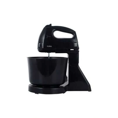 Mixer mit Schüssel Floria ZLN7574 Schwarz, 7 Geschwindigkeiten, Kunststoffschüssel 2 Liter, Leistung 150W, Schwarz
