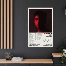 Framed Canvas Poster - Modern Music Album Art Wall Decor With Track Listings, Vibrant Red & Black Minimalist Design. Perfect Art For New Year, Thanksgiving Day, Christmas, For Room Decor, Kitchen Decor, Living Room, Halloween Decor, Bathroom Decor, Home Decor. - Framed(有框) - 查看 2