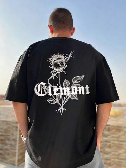 Camisa T unisex. Para hombres. Manga corta. Camisa T de manga corta. Ropa de primavera. Ropa de verano. Prenda de vestir. Prenda superior. Ancha. Silueta grande. Diseño con estampado. Obsequio. Regalo. Estilo street. Primavera. Verano. Otoño. Invierno. Para hombres.