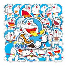 1set/52pcs Cartoon Animation Graffiti Personalized Suitcase Scooter Guitar Car Decoration Waterproof Sticker, Christmas, Christmas Stocking Filler, Christmas Gift, Christmas, Christmas Decorations - Multicolor - View 2