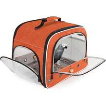 Portable Large-Size Parrot Carrier Cage: Comes With A Travel Bag, Metal Tray & Grid – Suitable For Carrying/Transporting African Greys, Long-Tailed Cockatiels & Other Medium/Large Birds - Multicolor - View 8