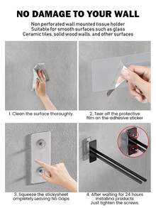 1pc Foldable Double Bar Towel Rack, Bathroom Towel Holder, Wall Mounted Towel Rack, Bathroom Storage Rack, No Drill Towel Organizer Rack, Bathroom Accessories - Multicolor - View 9