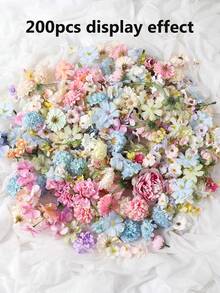 50 个人造花头，各种尺寸的假花、迷你雏菊，适用于婚礼工艺品、圣诞装饰、家居装饰、派对等。 - 彩色 - 查看 15