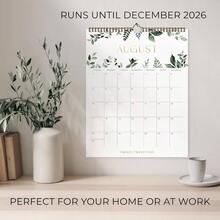 Aesthetic 2026 Wall Calendar - Runs Until December 2026 - Large Modern 2025 - 2026 Calendar Planner Easy Organizing - Initial - View 3