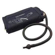 Manguito electrónico para medir la presión arterial en el brazo para uso doméstico Manguito de longitud extendida con conector para tensiómetros Accesorio para tensiómetros - Negro - Ver 3