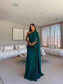 Long Party Dress For Wedding, Bridesmaid, Fashionista - XANH NGỌC LỤC - Xem 1