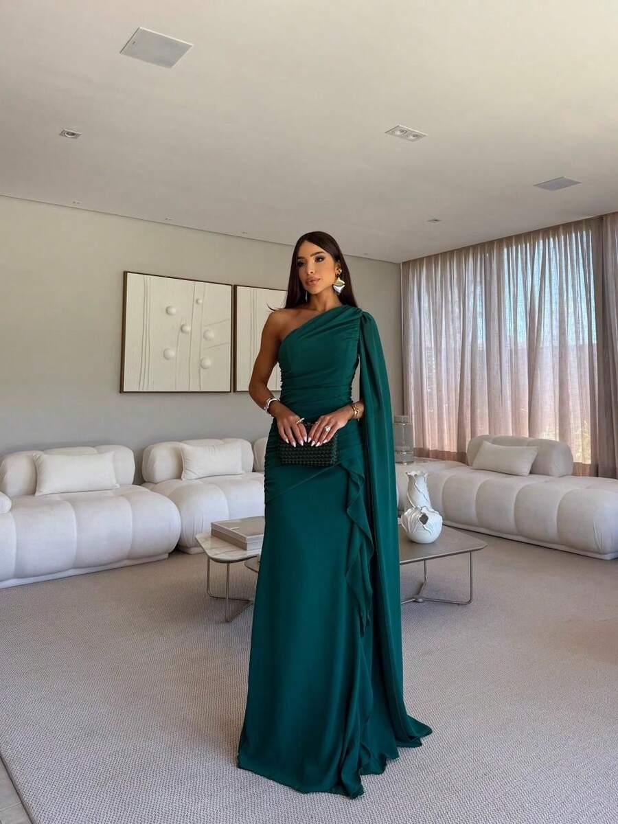 Long Party Dress For Wedding, Bridesmaid, Fashionista - XANH NGỌC LỤC - Xem 1