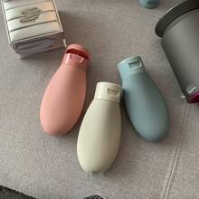 3pcs 60ml Lotion Refillable Bottles Set, Minimalist Matte White Travel Shampoo Refill Jars With Storage Bag And Labels, Plastic Skincare Toner Refill Bottles, Portable Squeeze Cosmetic Containers Set - Multicolor - View 1