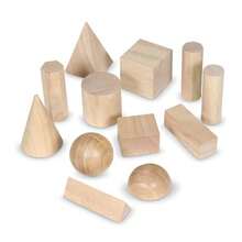 Learning Resources Geometric Solids Figuras Geometricas de Madera Geometria para Niños 12 Piezas Edades 6+ - como en la foto - Ver 5