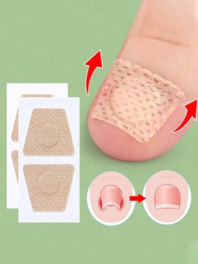 100pcs/Set Nail Correction Stickers, Ingrown Toenail Correction Stickers, Recovery Correction Tool, Foot Care Tool
