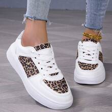 Leopard Print Stylish Outdoor Casual Street Style Birthday Gift Holiday Gift Contrast Color Casual Campus Style - 白豹紋 - 查看 13
