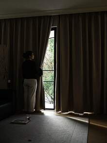 1 pieza Cortina opaca premium gruesa y de alta calidad, diseño de rosa, cortina de lujo para villa, casa de campo, balcón, sala de estar, dormitorio, 450g/m²