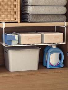 Expandable Under Cabinet Shelf,Foldable Shoe Rack, Extendable Under Shelf Storage With Removable Wire-Like Back For Pantry Cabinet, Laundry Room, Shoe Rack. Layered Partition, Shoe Rack, Hanging Basket, Storage Rack, Organizing Shoe Rack, No Drilling, Large Capacity - Multicolor - View 9