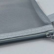 3 piezas Estuche de lápices de malla transparente de gran capacidad, bolsa de almacenamiento de nailon con cremallera, útiles de oficina y escolares