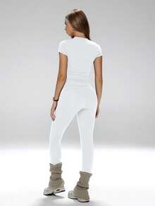 FWH #Todo-Combinable Todo-Estación# Camisa de Estilo Versátil Moldeadora, Estilizadora y Favorecedora en Blanco - Blanco - Ver 3