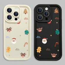 Caja de teléfono de diseño a granel con tema navideña A3104 para iphone 16, 15, 14, 13, 12, 11, Plus, Pro y Pro Max series - Mezcla de colores 2 - Ver 3