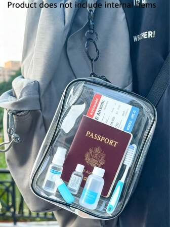 4pcs/3pcs/2pcs/1pc Transparent 3D Doll Outdoor Bag, Stroller Cubic Hanging Bag, Plush Doll PVC Storage Bag, 16cm X 12cm X 6cm Figurine Storage Bag, Backpack Transparent Travel Hanging Bag, Travel Accessories, Organizer And Storage, Large Capacity Transparent Cosmetic Bag - PVC Zipper Toiletry Organizer, Lightweight Travel Accessory, Holiday Gift