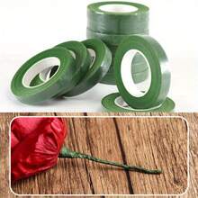 Green Self-Adhesive Floral Tape ,Waterproof & Stretchable Bouquet Wrap For Fresh & Artificial Flowers, Essential For Florists, Wedding Bouquets, DIY Flower Arrangements - Multicolor - View 3
