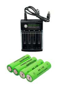 1.5V AA/AAA 充电电池,可通过 USB 专用充电器充电,适用于电子设备、遥控器、显示器和电动牙刷的电源解决方案(这些电池仅与此充电器兼容) - 彩色 - 查看 18