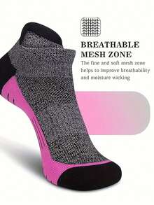 5 pares/set de calcetines tipo barco multicolor para mujer, delgados, transpirables, de malla, que absorben la humedad, antideslizantes y sin mostrar, suaves y cómodos para uso diario y casual en verano y primavera - Multicolor - Ver 6