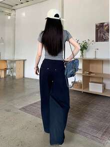 Women's Loose Fit Wide-Leg Washed Casual Pants, Stylish & Versatile