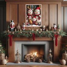 [Free Shipping]Uuxsretaio Christmas Diamond Painting Kits For Adults,DIY 5D Snowman Family Diamond Art Kits For Adults Beginner, Full Round Drill Diamond Dots, Gem Arts And Crafts For Home Wall Decor 12X16 Inch,G8484-US - G8484-US - 查看 3