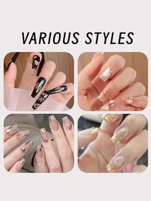 1支美甲笔，白色、黑色、银色、金色，0.8毫米，适用于美甲、点彩、涂鸦等多种美甲用途，可绘制抽象线条、精细花卉图案，防水设计，适合美甲沙龙和家庭DIY。 - 彩色 - 查看 7