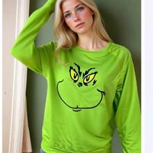 Christmas Monster Green Fur Sweatshirt