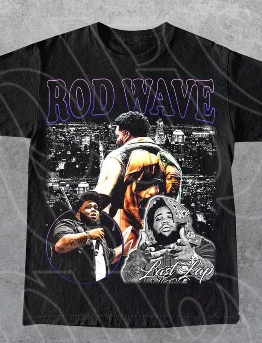 Limited Rodwave Last Lap Vintage T-Shirt, Gift For Women And Man Unisex T-Shirt - màu đen - Xem 1