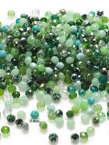 480pcs/Pack 0.4cm Coffee Color Glass Flat Beads For DIY Jewelry, Accessories, Rings, Bracelets, Necklaces, Earrings, Anklets Decor - Coffee Brown - View 2