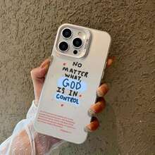 Citas inspiradoras de Cristo Estética Filipenses 4 6-Phone 16 11 15 14 13 12 Pro XR Plus Fundas de Teléfono a Prueba de Golpes en Blanco y Negro Regalos Cristianos para Mujeres - Plateado - Ver 2