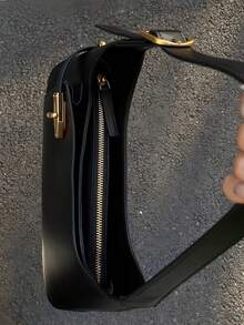 Medium Hobo Bag Black Buckle Decor Fashionable Business Casual Bag For Women, Perfect For Office, Business And Work Shoulder Bag For Women Small Black Purse Mini Handbags PU Leather Underarm Bag - Present For Christmas, Birthday And Valentine Armpit Bag Shoulder Bags For Girl Women Bags Lady Purse Underarm Handbag Bags Small Handbag Perfect For Vacation, Work, Dating, Picnic, Party, Going Out And Casual Daily Shopping Thanksgiving Bags  Mother's Day Gifts  Valentine's Day Gifts  Christmas Gifts - 黑色 - 查看 8