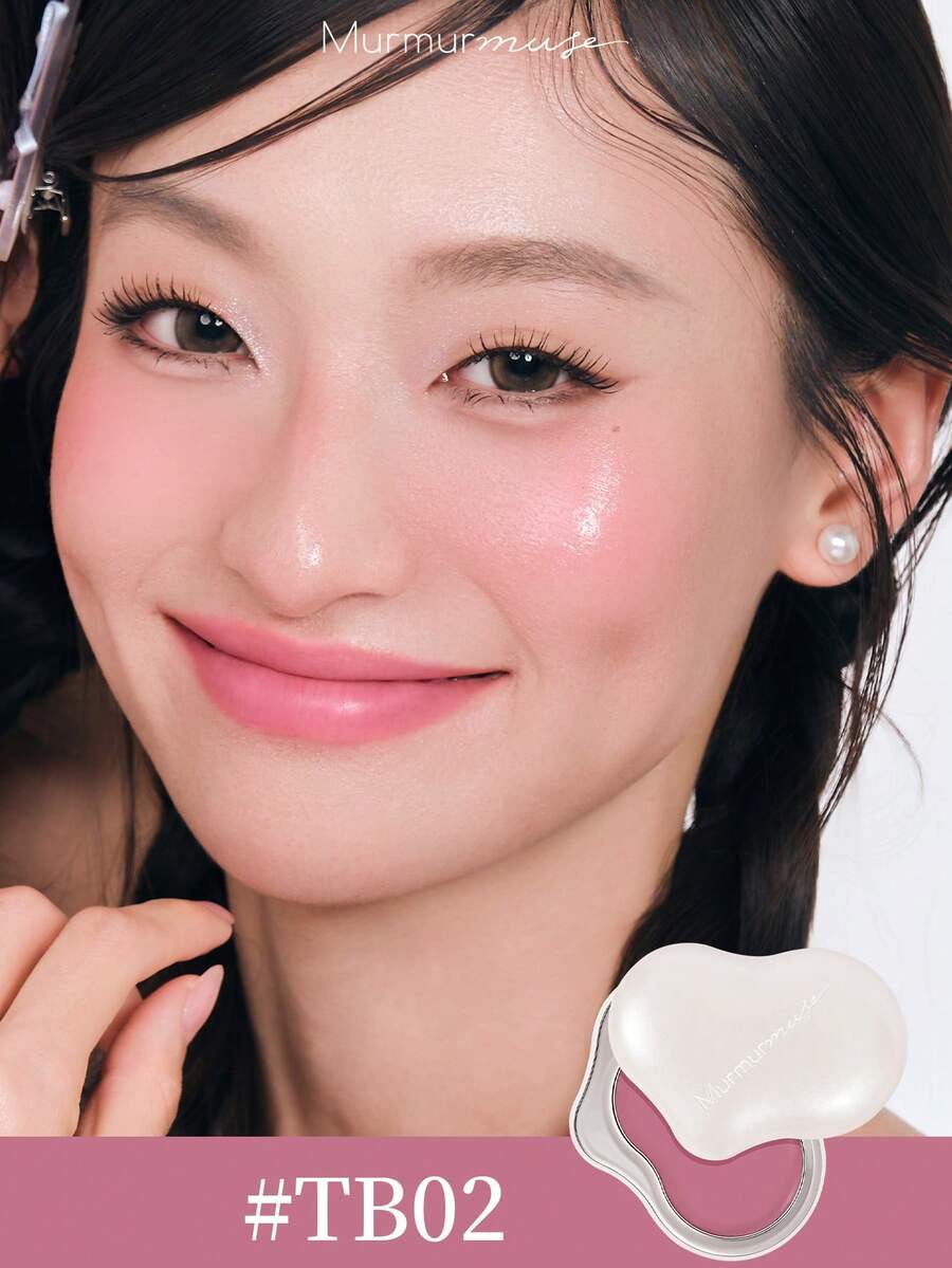 murmurmuse 1pc TB02 Low Saturation Soft Tone Blush; Smooth Creamy Texture Blends Easily; Nourishing, Dewy Radiant Finish Like Second Skin; Lightweight & Comfortable All-Day Cheek Makeup, Enhances Natural Beauty For Women & Girls, Suitable For Daily & Special Occasions, Also Makes A Great Gift; Facial Makeup, Essential For Dorm In Back-To-School Season. - TB02 - View 1