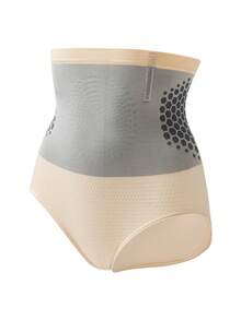 FLARIXA 1pc Women Seamless High Waist Shaping Panty Sports Shapewear Swear Boosting Workout Trainning Abdomen Control Waist Support Briefs Anti-Roll Waistband Slimming Underwear