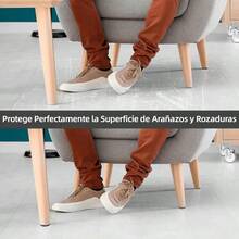 Almohadillas para Muebles 100 Pcs Protectores para Patas de Sillas Autoadhesivas Antideslizantes de Fieltro para Muebles Sin Ruido y Cortable para Tabla Sofá Proteger Los Pisos de Arañazos Marrón - Marrn - Ver 3