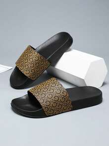 زوج من الشبشب الرجالي، تصميم مطبوع خاص، من الإيفا الناعمة مسطحة مانعة للانزلاق للاستخدام الداخلي/الشاطئ، شبشب رجالي مريح مقاوم للانزلاق وقوي، مناسب للاستخدام اليومي والترفيه والعطلات الصيفية