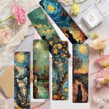 30pcs Oil Painting Style Cute Kitten Elegant Bookmarks, Paper Bookmarks, Oil Painting Style/Adorable Cats/Holiday Gift/Reading Enthusiasts, Christmas Gift, Reading Relaxation Room Decor Home Decor Decor Ornaments Home Miniature Things