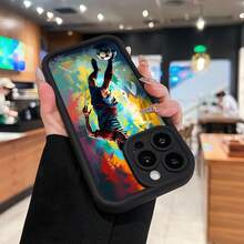 Funda para móvil con diseño de juego de fútbol, compatible con teléfonos ,  17,  16 Pro Max,  15 Pro Max,  13 y  12. Fabricada en TPU para una protección eficaz contra golpes y caídas. Un regalo ideal para familiares, amigos, seres queridos, parejas y para Navidad. - Negro - Ver 6
