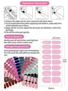 48/96/128/192片装多巴胺美甲贴纸套装，包含粉色、黑色、白色、红色、蓝色、绿色等多种颜色，闪光美甲贴纸，DIY全套美甲贴纸，按压式美甲贴纸，渐变闪光美甲贴纸，持久耐用，适合日常、圣诞节、新年、派对等场合，快速轻松地打造美丽惊艳的美甲造型。（注意：本产品不适用于UV固化） - 彩色 - 查看 12