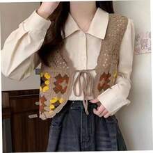 Chaleco de Punto para Mujeres Chaleco de Punto para Mujeres Boho sin Mangas sin Mangas Hueco salple out Chaleco de Ganchillo - inicial - Ver 6
