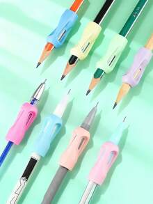 4pcs/6pcs Pen Holder Corrector, Silicone Pen Holder Sheath Pen Holder, Correct Holding Pen Posture, Essential For Calligraphy Practice, Necessary Office Learning Supplies For School(Random Color) - Multicolor - View 7